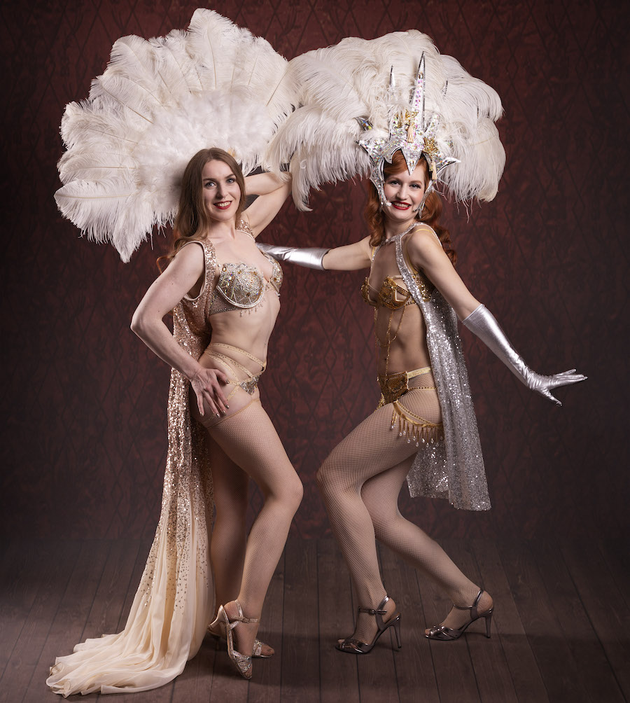 kilkenny burlesque dancers artists Arlene Caffrey and Kat Moiselle